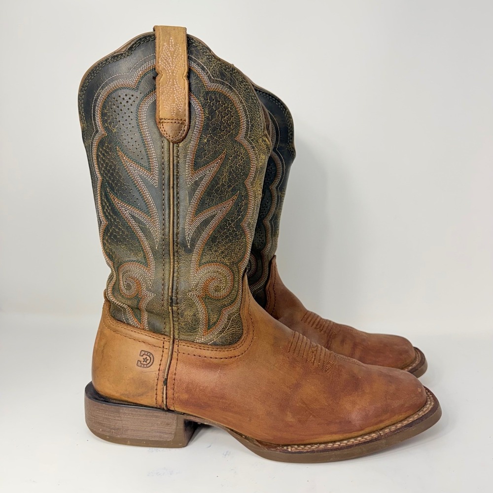 Durango Rebel Pro Womens 8.5M Western Boots Brown Olive Green Leather DRD0378 - Picture 2 of 16